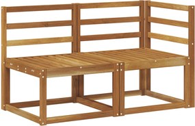 vidaXL Canapea de exterior din mijloc și colț 2 Bucată natural