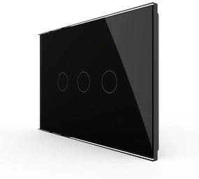 Intrerupator triplu cu touch Livolo din sticla, standard Italian, protocol ZigBee EC – Serie noua
