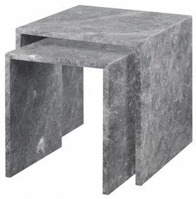 Măsuțe auxiliare 2 buc. din marmură 45x45 cm VARU – Blomus