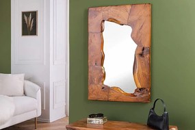 Oglinda solida din lemn de tec MOSAIC 90cm