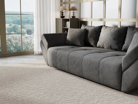 Canapea extensibilă dumonde cu ladă de depozitare si sezut confortabil din spuma high-density, Berlin Enjoy Kaki 250x100 cm