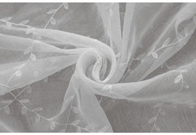 Perdea alba VINTORA cu model de frunze 140x250 cm Agatat: Inele metalice