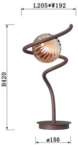 Lampă de masă ONLI FRIDA 1xG9/10W/230V 42 cm cupru