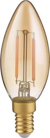Bec LED/cu filament E14, cu lumină albă caldă 2 W Kerze – Trio