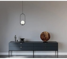 Lustră pe cablu LUPUS 1xG9/25W/230V ITALUX PND-3965-1-BK