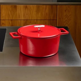 Cratiță cu capac din fontă 5,5 l adecvată pentru plita cu inducție Mattia 3.0 – FABINI