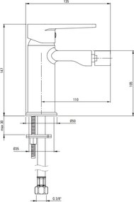 TUBO Baterie pentru bideu BUT_030M