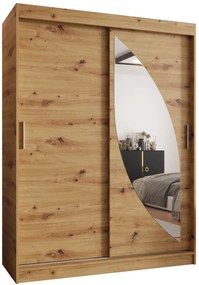 Dulap de haine 150 cm Milain (Stejar artisan). 1125999