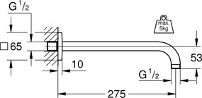 Brat dus Grohe Rainshower, 275mm, crom-27488000
