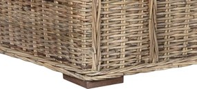 Canapea de exterior 3 locuri din rattan natural cu perne incluse, „Isla”