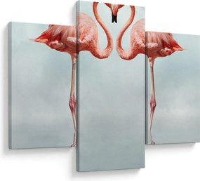 Tablou cu doi flamingo (90x60 cm)