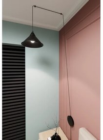 Lustră pe cablu ABRAMO 1xE27/15W/230V negru