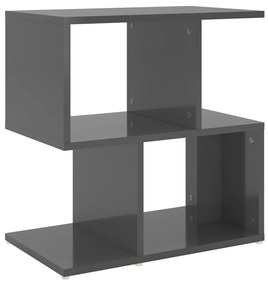 806380 vidaXL Dulap lateral, gri extralucios, 50x30x51,5 cm, PAL