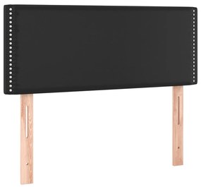 345872 vidaXL Tăblie de pat, negru, 80x5x78/88 cm, piele ecologică