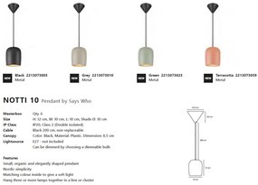 Pendul design modern Notti 10 terracotta