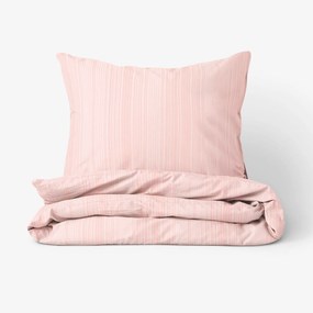 Goldea lenjerie de pat deluxe din damasc - roz cu dungi subțiri 140 x 200 și 50 x 70 cm