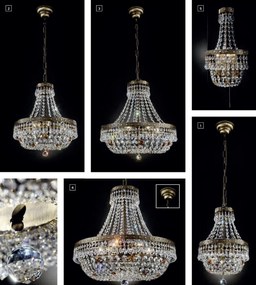 Lustra suspendata cristal Schöler design de lux Sheraton 55cm, antique brass