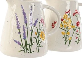 Set 2 letiere din porțelan cu motive florale, 330 ml, 12×9×10,6 cm, „Bloom"