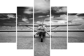 Tablou - Avion alb-negru și alb-negru (150x105 cm)
