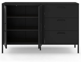 Comodă neagră 140x90 cm Diora – Marckeric