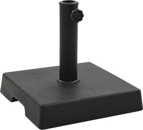 vidaXL Suport umbrelă de soare, negru, 8 kg, polirășină, pătrat