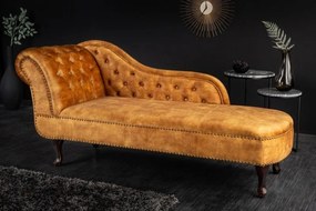 Pat de zi/ Canapea relax clasica stil englezesc Chesterfield galben mustar