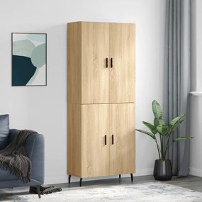 vidaXL Dulap înalt, stejar sonoma, 69,5x34x180 cm, lemn compozit