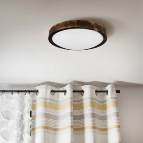 Brilagi - Plafonieră LED CARVALHO SLIM SMOKEY LED/20W/230V, finisaj stejar, Ø 27,5 cm