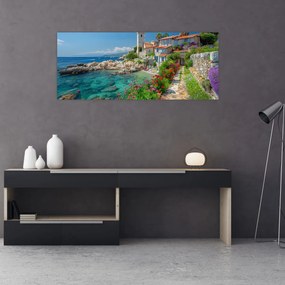 Tablou - Sat pitoresc de coastă (120x50 cm)