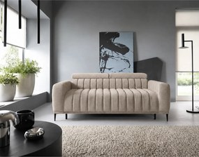 Canapea extensibila GANDI 140, stofa catifelata bej - Cloud 03, cu tet