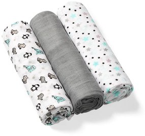 BabyOno Bambus pentru copii scutece 3 buc - gri 70x70