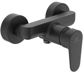 Baterie de dus cu montaj pe perete, neagra Negru mat