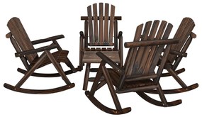 vidaXL Set mobilier de grădină, 5 piese, lemn masiv de molid