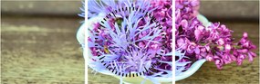 Tablou cu decorațiune din lavanda (cu ceas) (90x30 cm)