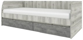 Pat de o persoană 90 cm (váľanda) Japon 2 (castan nairobi + onyx) (cu somieră) (cu sp. depozitare). 1116913
