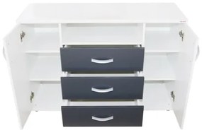 Comoda Laguna Alb/Gri