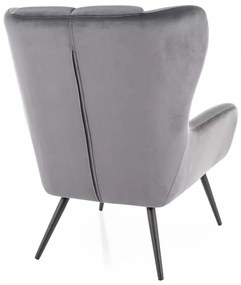 Fotoliu Arroyal Velvet, gri
