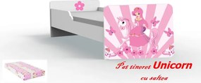 Pat tineret Unicorn cu saltea