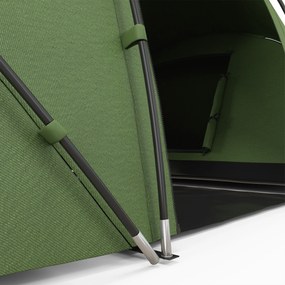 Outsunny Cortă Familiară pentru 4-6 Persoane cu 2 Camere și Geantă de Transport 430x240x170 cm Verde | Aosom Romania