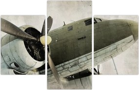 Tablou - Avion vechi cu elice (90x60 cm)
