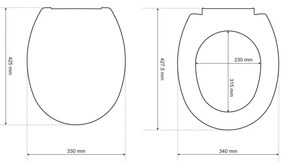 Capac wc alb Cersanit Roma, polipropilena