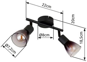 Spot Globo 54312-2 SATELLA 2xE14/25W/230V