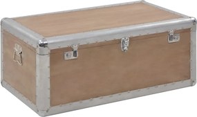 vidaXL Ladă de depozitare, maro, 91 x 52 x 40 cm, lemn masiv de brad