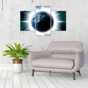 Tablou cu planeta iluminată (90x60 cm)