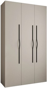 Dulap de haine 140 cm Carmela 40-2 (Cașmir + Negru). 1126563
