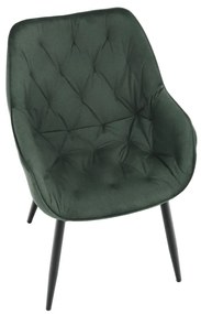 Fotoliu de design, material textil Velvet verde, FEDRIS