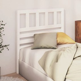 Tablie de pat, alb, 106x4x100 cm, lemn masiv de pin Alb, 106 x 4 x 100 cm, 1
