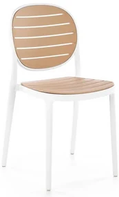 Scaun de bucătărie Josie, maro / alb