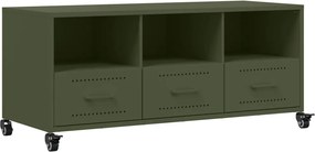 vidaXL Dulap TV, verde măsliniu, 100,5x39x43,5 cm, oțel