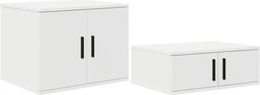 vidaXL Dulap de depozitare 2 pcs Alb 108 x 41 x 40 cm Lemn compozit